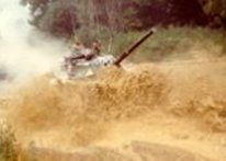 Fort Knox Kentucky - Sgt Hertenstein - M60A1 Tank Going Through A Creek